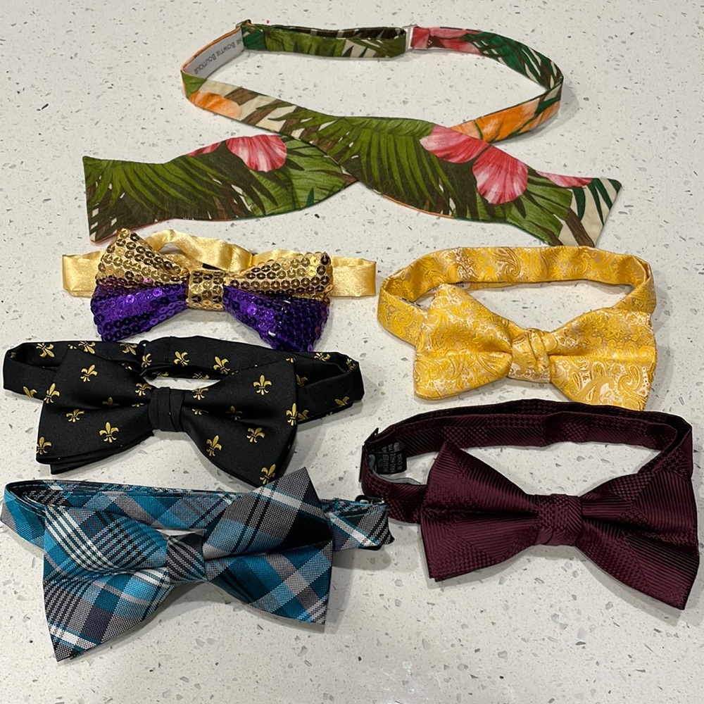6 Pack Variety of Bow Ties